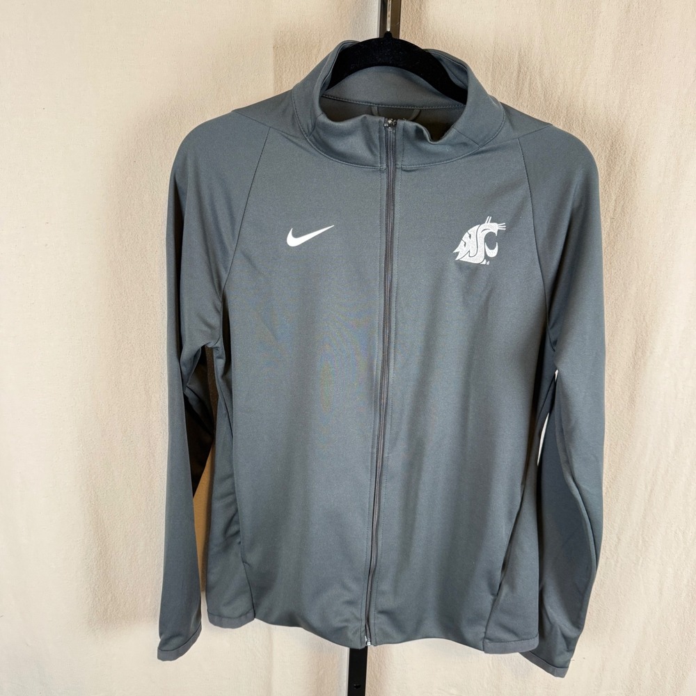 Nike WSU Cougars Dri-FIT Full Zip Track‎ Jacket Gray Womens Small Collegiate